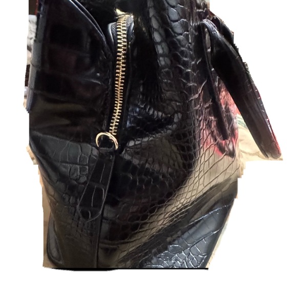 Bebe Croc Embossed Handbag - Picture 4 of 11